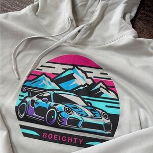 Graphic Hoodie Porsche and Mountain Design